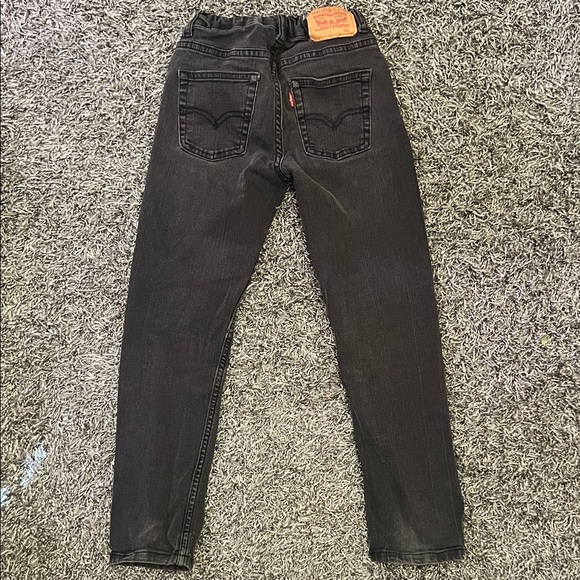 Levi's Kids Black Tapered Jeans | size 7x - Picture 5 of 8